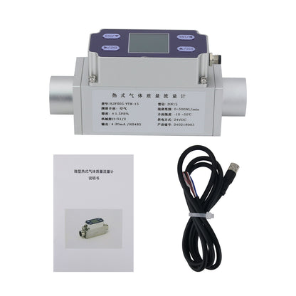 0-500L/min Air Flow Meter Flow Meter Thermal Gas Flow Meter with RS485 G1/2 Internal Thread