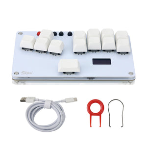 Mini &amp; Slim Game Controller Arcade Controller Fight Stick WASD Layout w/ Cable Graywood V3 Switches