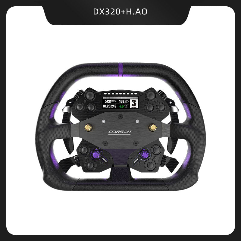 Conspit DX320+H.AO 320mm 12.6-Inch Steering Wheel Racing Wheel Direct Drive Gaming Wheel for Games