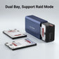 EC-7352 3.5" Hard Drive Case 2 Bay HDD Enclosure with 4 RAID Modes for 36TB &amp; 3.5" SATA HHD/SDD