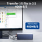 EC-7352 3.5" Hard Drive Case 2 Bay HDD Enclosure with 4 RAID Modes for 36TB &amp; 3.5" SATA HHD/SDD