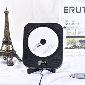 Black CD Player Bluetooth CD Player Supporting FM Radio/USB Drive/TF Card Modes with Desktop Stand