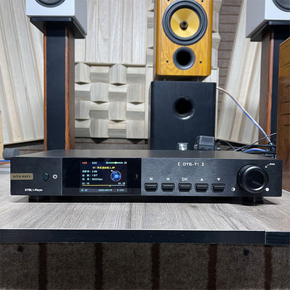 Black DTS-T1 5.1 Channel HiFi Audio Player 3ES9038 Decoding Chip DSD HDMI-compatible Audio Decoding with 3.5-inch Screen