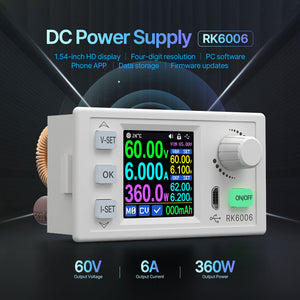 RK6006-BT 60V 6A DC Power Supply Mini Programmable Power Supply (Bluetooth + USB Communication