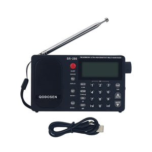 QODOSEN SR-286 FM/LW/MW/SW Radio Ultra-High Sensitivity Multi-band Radio Receiver Shortwave Radio