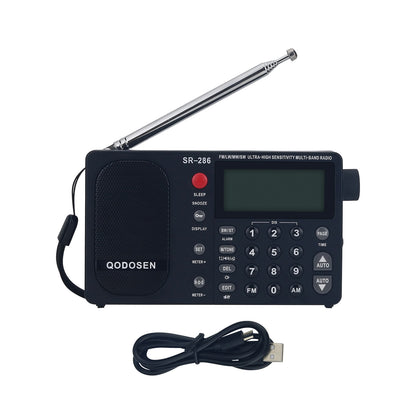QODOSEN SR-286 FM/LW/MW/SW Radio Ultra-High Sensitivity Multi-band Radio Receiver Shortwave Radio