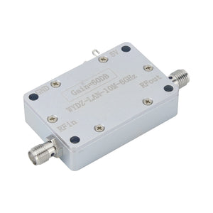 10MHz-6GHz 60dB High Gain LNA Wideband Amplifier Low Noise Amplifier with SMA Female Connector for RF Signal Drive or RX