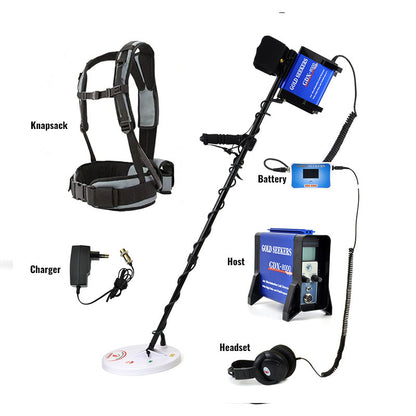 GDX8000 Gold Detector 8-Meter Depth Outdoor Treasure Hunter Equipment LCD Display 0.5W Metal Detector