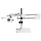 41MP 3.5X 90X Simul-Focal Double Boom Stand Trinocular Stereo Zoom HDMI-compatible USB Microscope Camera 2K 144 LED Light