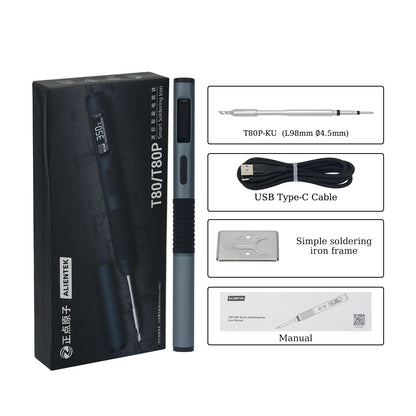 T80P Standard Set Intelligent Electric Soldering Iron 100W Portable Constant Welding Station with T80P-KU Soldering Pen