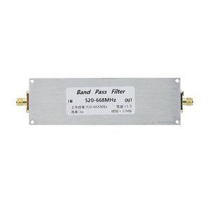 520 - 668MHz 3W BPF High Quality Band Pass Filter with SMA Female Connector Radio Accessory