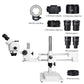 HY-5200 16MP Trinocular Microscope Camera Simul-Focal Double Boom Stand Trinocular Stereo Zoom Microscope