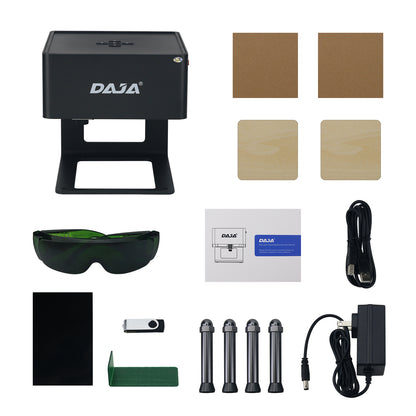 DAJA DJ6 3000mW Mini Laser Engraver Laser Engraving Machine with 3.1x3.1&quot; Work Area for Paper Wood