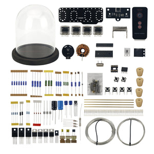 In12 Nixie Tube Clock Kit In-12 Clock Desktop Clock Digital Clock Home Ornament with Brown Base