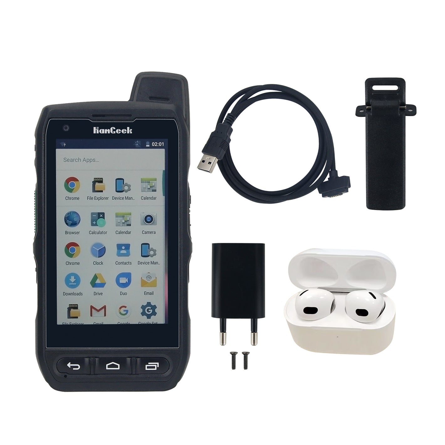 HamGeek Zello Radio Walkie Talkie IP68 POC Radio Handheld Transceiver Supporting GPS SMS MMS + Earbuds