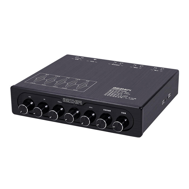 BRZHIFI EQ500 HiFi Enthusiasts Level Audio Preamplifier 5-Segment EQ Tuning Audio Processor Effector Mini Mixer