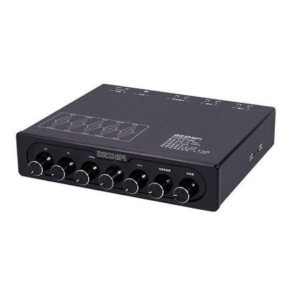 EQ500 HiFi Enthusiasts Level Audio Preamplifier 5-Segment EQ Tuning Audio Processor Effector Mini Mixer