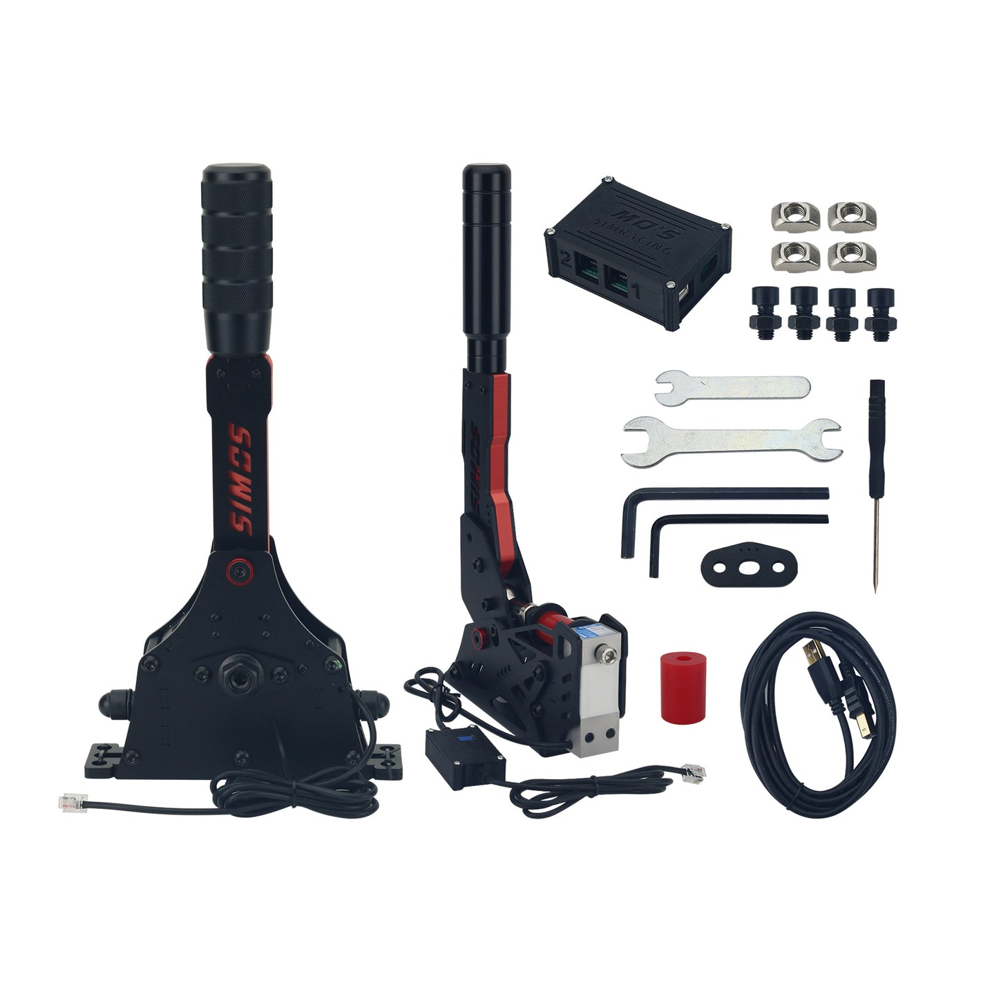 SXP PC Racing Game Simulator Sequential Shifter and Handbrake without Customized Button and Light for Simagic Mini MOZA R5 R9