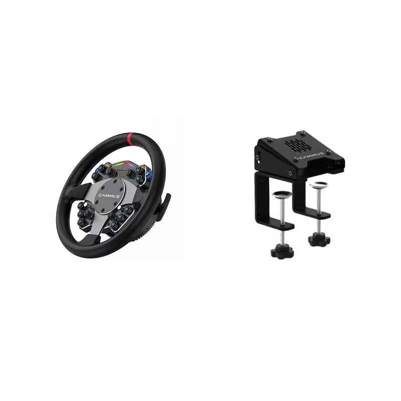 CAMMUS C12 300mm 11.8-Inch Direct Drive Steering Wheel Gaming Wheel + CS5 Desktop Clamp for MOZA Simagic