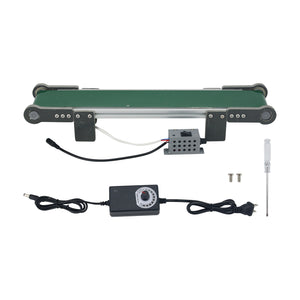 50CM/19.7&quot; 116RPM Conveyor Belt Desktop Conveyor Belt Toy Supports Forward Reverse Rotation &amp; Pause