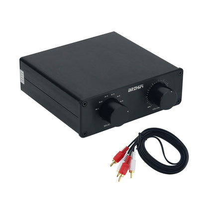 BRZHIFI FV6-VOL 6-Channel Audio Switcher Audio Selector with Passive Preamplifier and Loss Switching