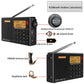 SIHUADON R-108 Black Full Band Radio FM/MW/SW/LW/AIR DSP Receiver w/ Charging interface for Android