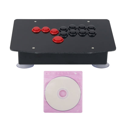HAMGEEK HG-J500B Arcade Controller Fight Stick Game Controller with Black Red Buttons for Hitbox PC