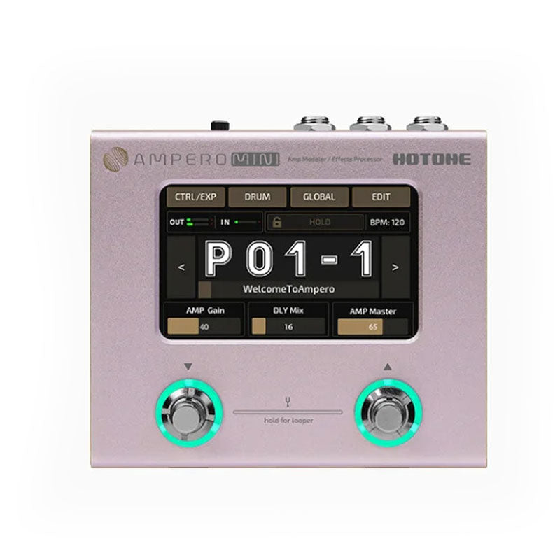 HOTONE Purple Mini MP-50 Ultra-compact Amplifier Modeler Pedal Dual Core Digital Signal Processor