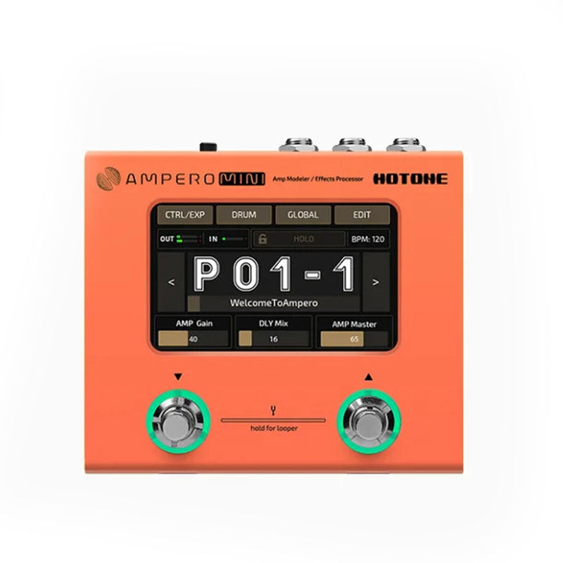 HOTONE Orange Mini MP-50 Ultra-compact Amplifier Modeler Pedal Dual Core Digital Signal Processor