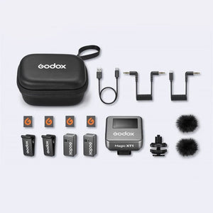 Godox Magic XT1 2.4GHz Wireless Microphone System 24Bit 200M Long Range Transmission Support Smart ENC Professional Recording
