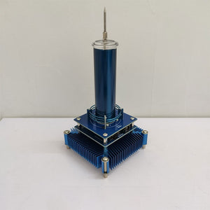 YSKJ-18 Bluetooth Music Tesla Coil Arc Plasma Speaker Support Lighting Across Space (Blue Base + Blue Coil)