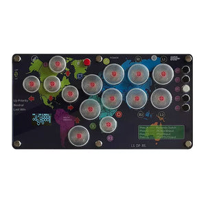 14-Button Mini Arcade Controller Fight Stick with Screen &amp; Low Profile Switches for Hitbox PC/PS4