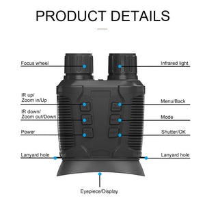 NV3280 1000-Meter 4K 36MP Full Color Binocular Night Vision Low Light Level Infrared Night Vision