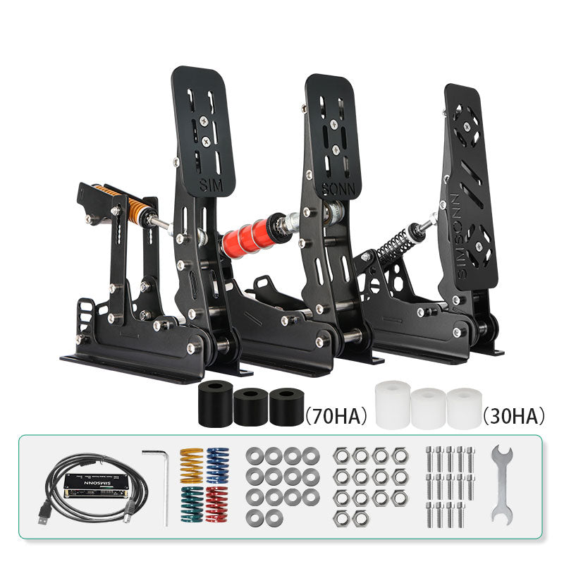 SIMSONN 3-Pedal Set HE Pedals SIM Racing Pedals Load Cell Pedals without Pedal Plate and Hydraulic Rod