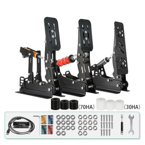 SIMSONN 3-Pedal Set SIM Racing Pedals Load Cell Pedals (with 1 Hydraulic Rod) without Pedal Plate