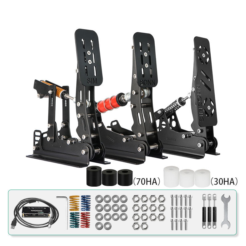 SIMSONN 3-Pedal Set SIM Racing Pedals Load Cell Pedals (with 3 Hydraulic Rods) without Pedal Plate