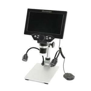 B1200 12MP 1-1200X Standard Definition Digital Microscope Battery-Powered w/ Wired Controller 7" LCD