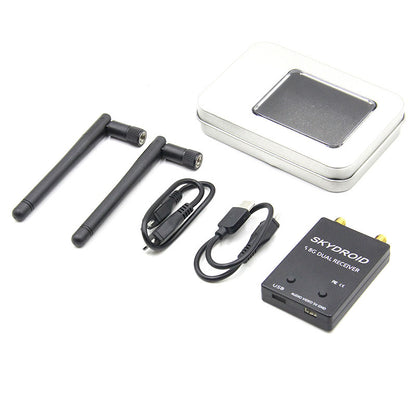 Skydroid 150CH UVC OTG Receiver 5.645-5.945GHz 5.8G Cellphone Image Transmission with Dual Black Receiver for RC Drones