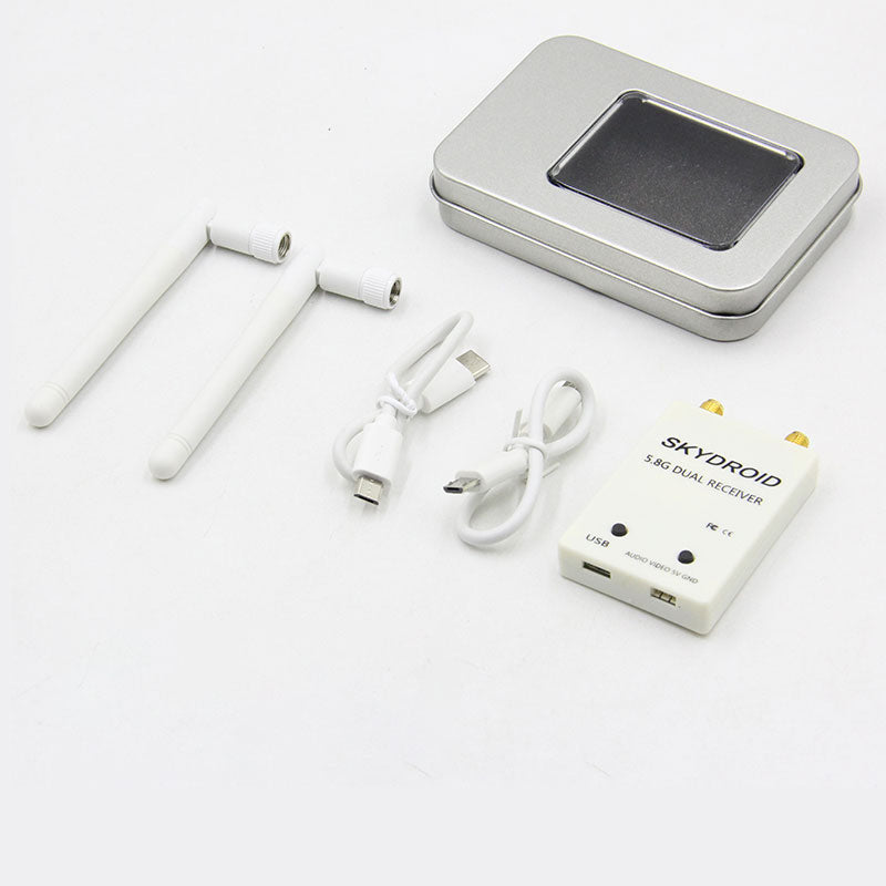 Skydroid 150CH UVC OTG Receiver 5.645-5.945GHz 5.8G Cellphone Image Transmission with Dual White Receiver for RC Drones