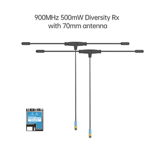 iFlight ELRS 868/915MHz 500mW RX Long Range True Diversity Receiver with Dual 70mm Antenna for FPV Drones