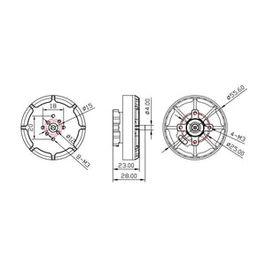 Tarot Martin 6S/5006/290KV TL50M06 Brushless Motor Drone Motor Suitable for Multi-rotor Drones