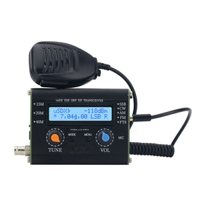 5W usDX SDR QRP Transceiver QCX-SSB to SSB 3-Band All Mode HF Transceiver with Handheld Microphone
