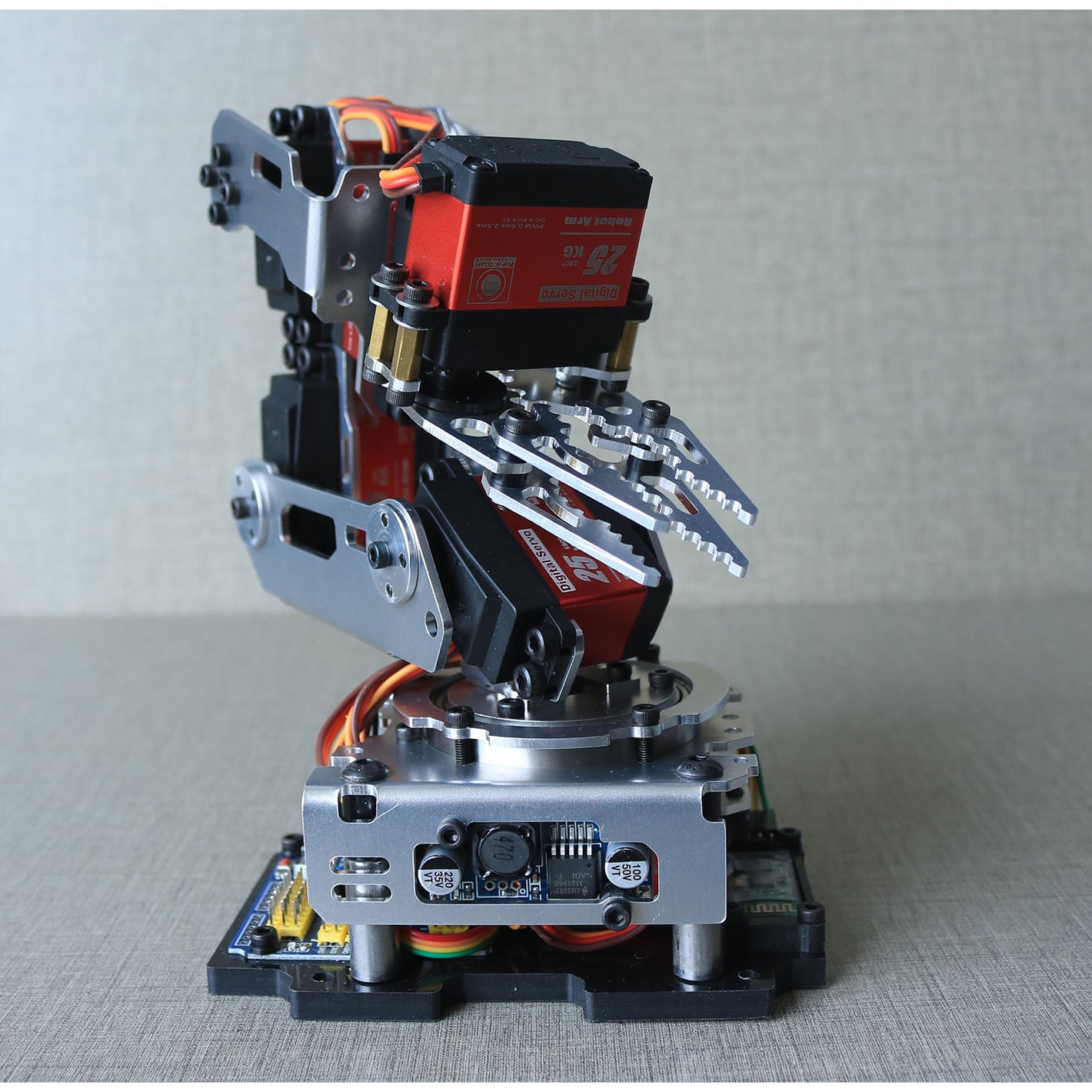 6 DOF Mechanical Arm Set 25KG Digital Servo Robot Arm Support Secondary Development for Ar-duino DIY