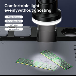 318A 12MP 1600X Digital Microscope Camera with Ordinary Lens &amp; 7" IPS Screen for Touch Control