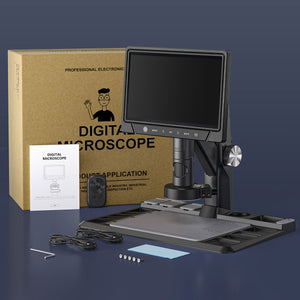 318C 12MP 1600X Digital Microscope Camera with Parfocal Lens &amp; 10.1" IPS Screen for Touch Control