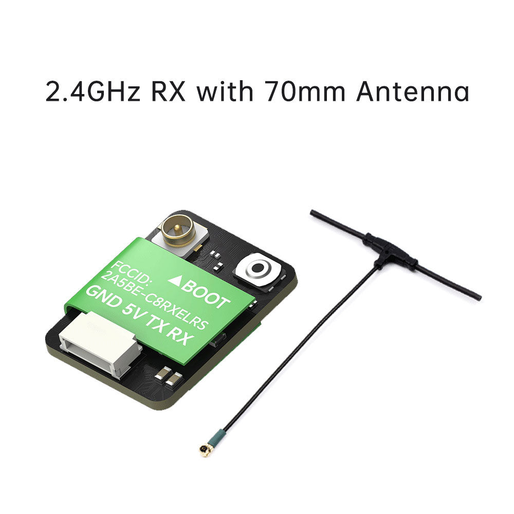 iFlight ELRS 2.4GHz Nano RX Opensource Receiver with 70mm Antenna 12.3dBm for FPV Racing Drone