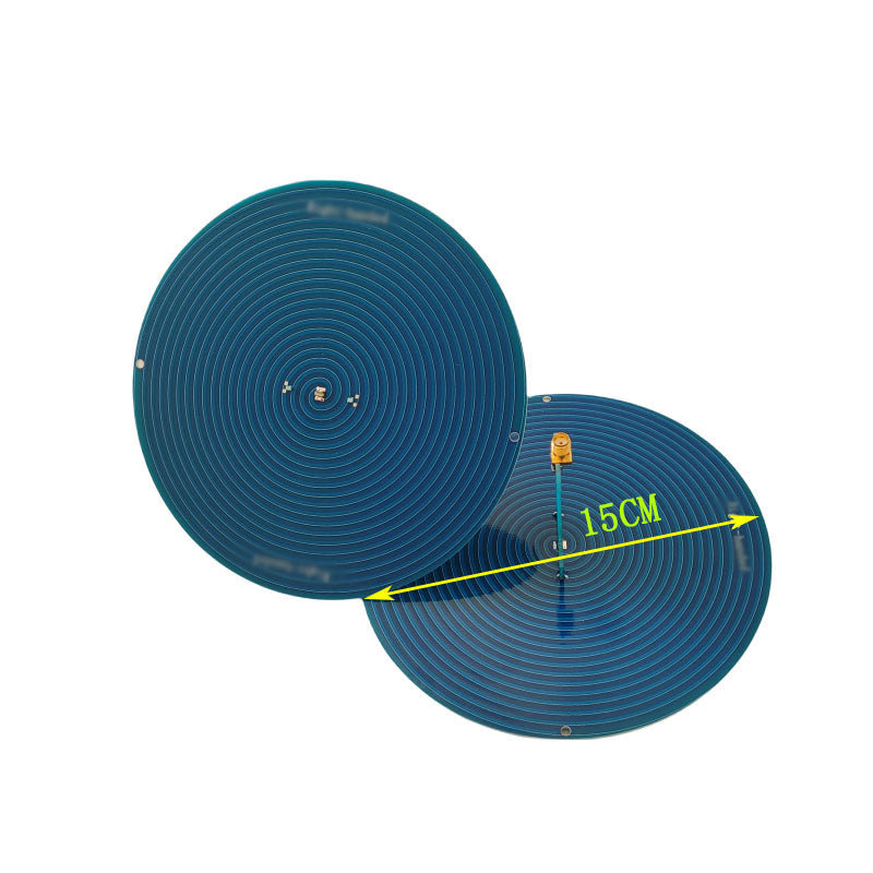 Left-handed Circular Polarization 15CM 610MHz-7GHz UWB Antenna Archimedes Spiral Antenna with SMA Female Connector