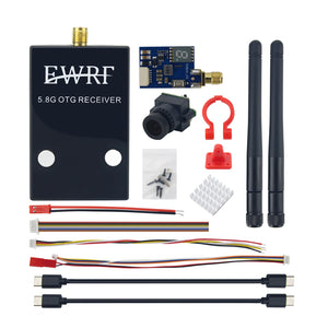 Video Transmitter Receiver TX RX Set 600mW FPV VTX + EWRF 5.8G OTG Receiver + 1000TVL Camera