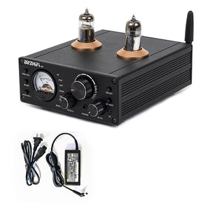 BRZHIFI PAD-M5N HiFi Bluetooth 80W+80W Electronic Tube Amplifier Professional Digital Power Amplifier with 19V/3.4A Power Adapter