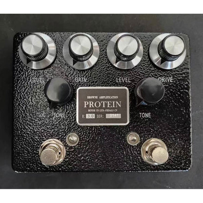 Black Dual Channel Electric Guitar Overdrive Distortion Single Effects Pedal for Browne Protein with LY-ROCK LOGO